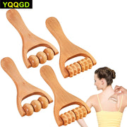 DivaBlush™ 1Pcs Wooden Massage Rollers Neck Roller Massager Wooden Trigger Point Roller Massager Muscle Roller for Back face Waist Leg Arm