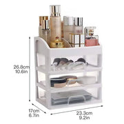 DivaBlush™ Make Up Case Jewelry Container Box Makeup Organizer Drawers Plastic Cosmetic Storage Box Makeup Brush Holder Organizers