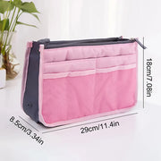 DivaBlush™ Multi Functional Large Capacity Makeup Bag Portable Double Zipper Toiletries Travel Storage Bag Mommy Bag Multi Pocket Cosmetic