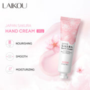 DivaBlush™ LAIKOU Japan Sakura Hand Cream Moisturizing Anti-chapping Repair Soften Skin Tender Hand Cream Winter Nourishing Skin Care 30g