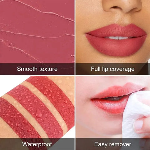 DivaBlush™ HANDAIYAN High-pigmented Matte Lipstick Velvet Waterproof Long-lasting Makeup Lips Cosmetics