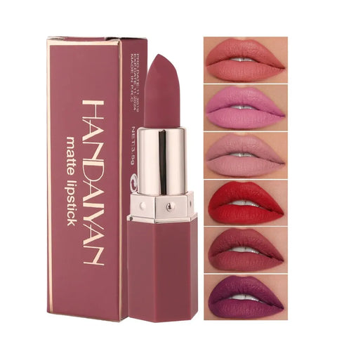 DivaBlush™ HANDAIYAN High-pigmented Matte Lipstick Velvet Waterproof Long-lasting Makeup Lips Cosmetics