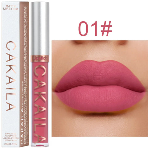 DivaBlush™ 1PC Velvet Matte Lipstick – Long-Lasting, Silky Texture, Lightweight Lip Tint