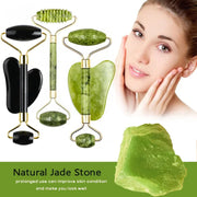 DivaBlush™ Guasha Natural Stone Massage Face Jade Roller Gua Sha Massage Tool Set for SPA Body visage rouleau de massage rouleau visage