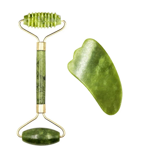 DivaBlush™ Guasha Natural Stone Massage Face Jade Roller Gua Sha Massage Tool Set for SPA Body visage rouleau de massage rouleau visage