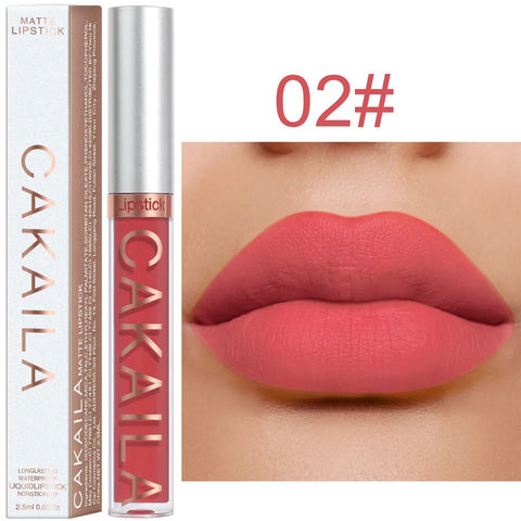 DivaBlush™ 1PC Velvet Matte Lipstick – Long-Lasting, Silky Texture, Lightweight Lip Tint